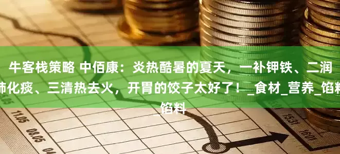 牛客栈策略 中佰康：炎热酷暑的夏天，一补钾铁、二润肺化痰、三清热去火，开胃的饺子太好了！_食材_营养_馅料